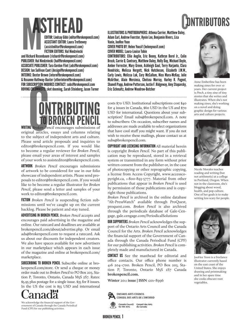 Broken Pencil Preview Pages