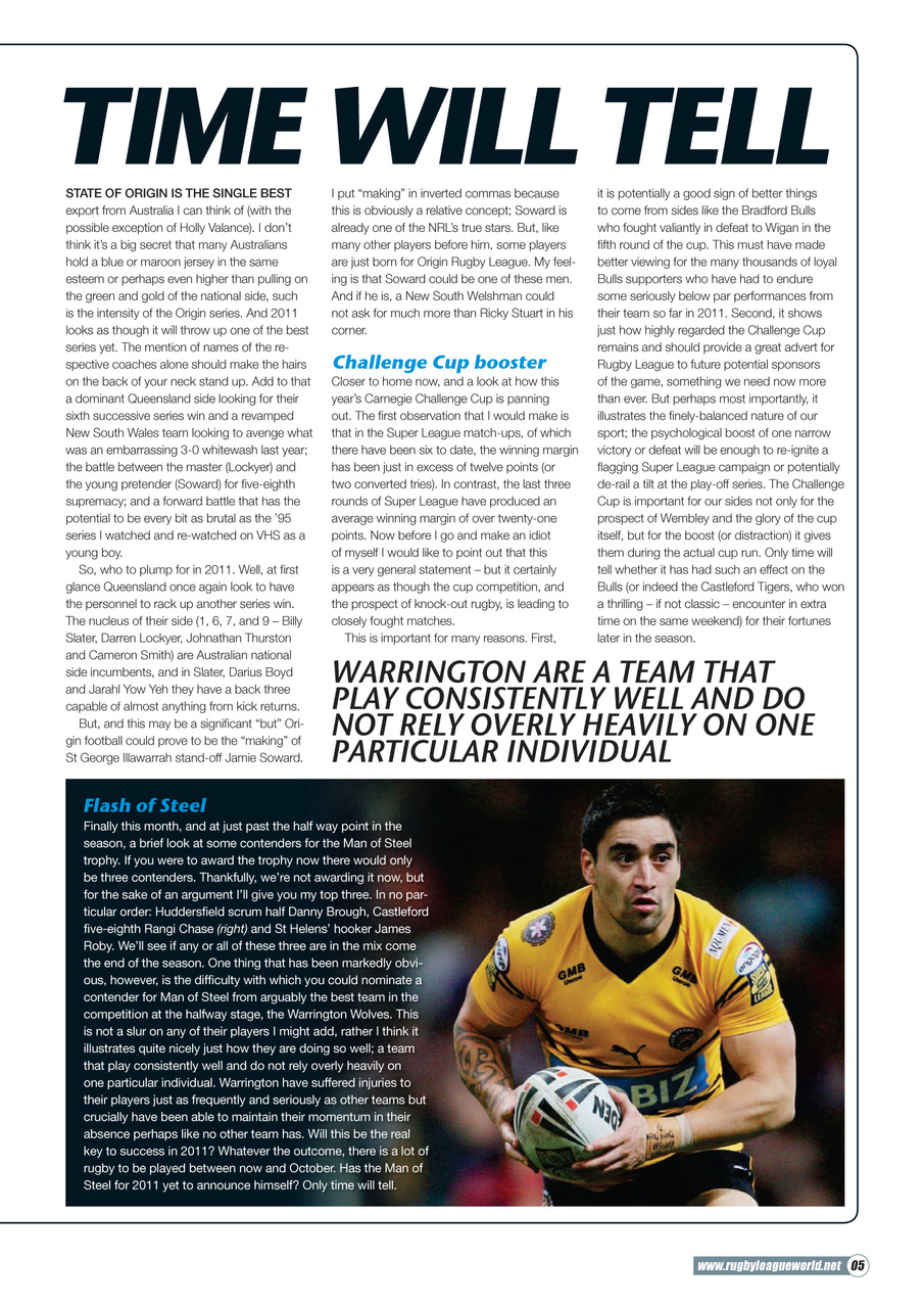 Rugby League World Preview Pages