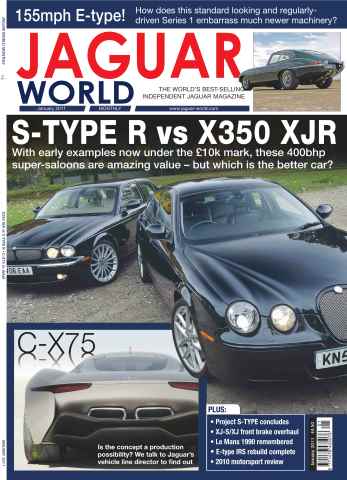 Jaguar World issue S-TYPE R vs X350 XJR Jan 2011