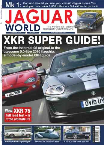 Jaguar World issue XKR SUPER GUIDE. December 2010