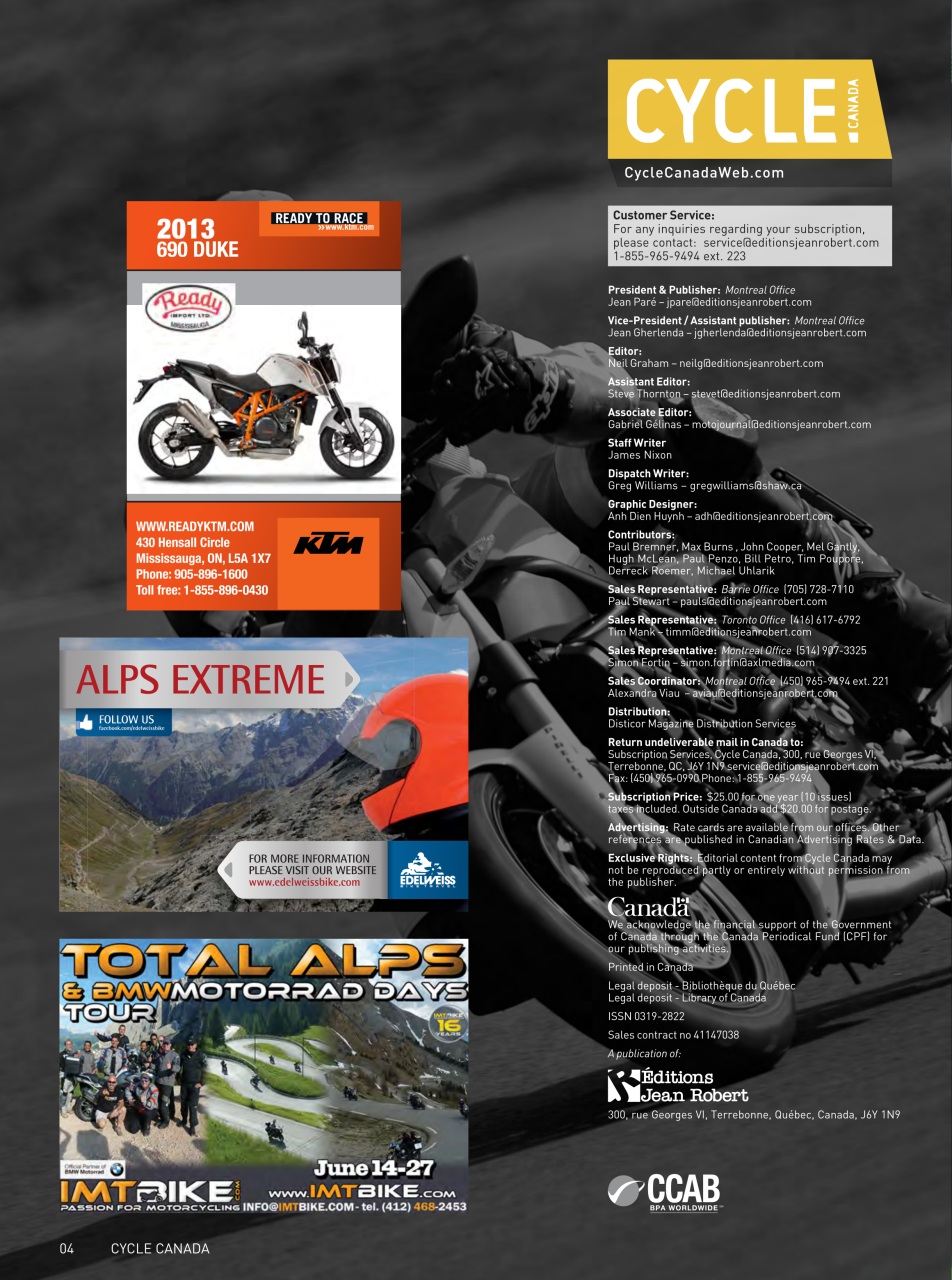 Cycle Canada Preview Pages