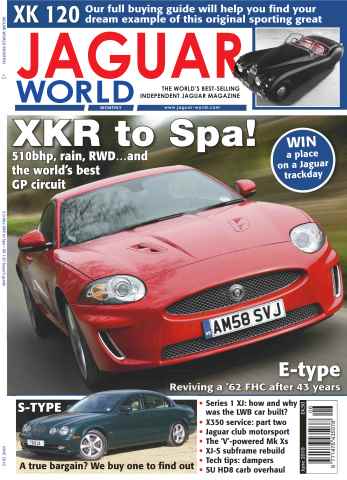 Jaguar World issue XKR to Spa. June 2010