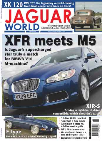 Jaguar World issue XFR meets M5 Feb 2010