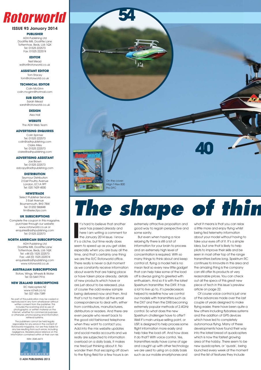 Radio Control Rotor World Preview Pages