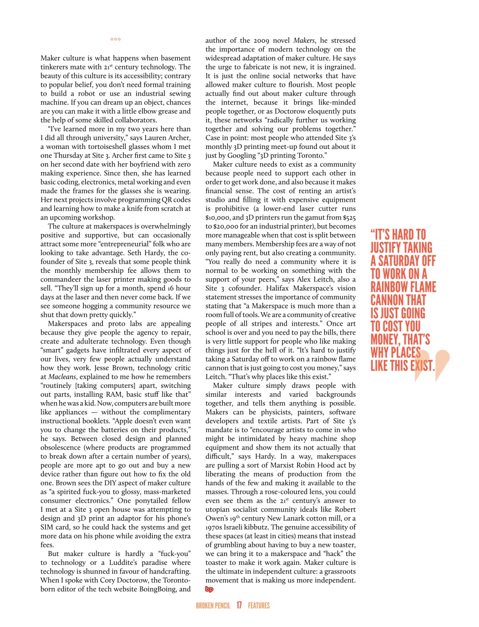 Broken Pencil Preview Pages