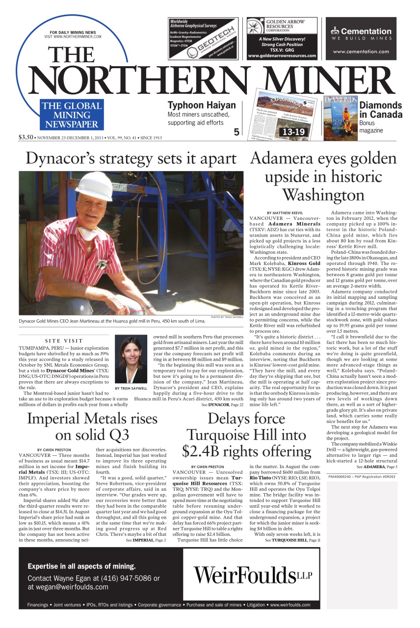 The Northern Miner Preview Pages