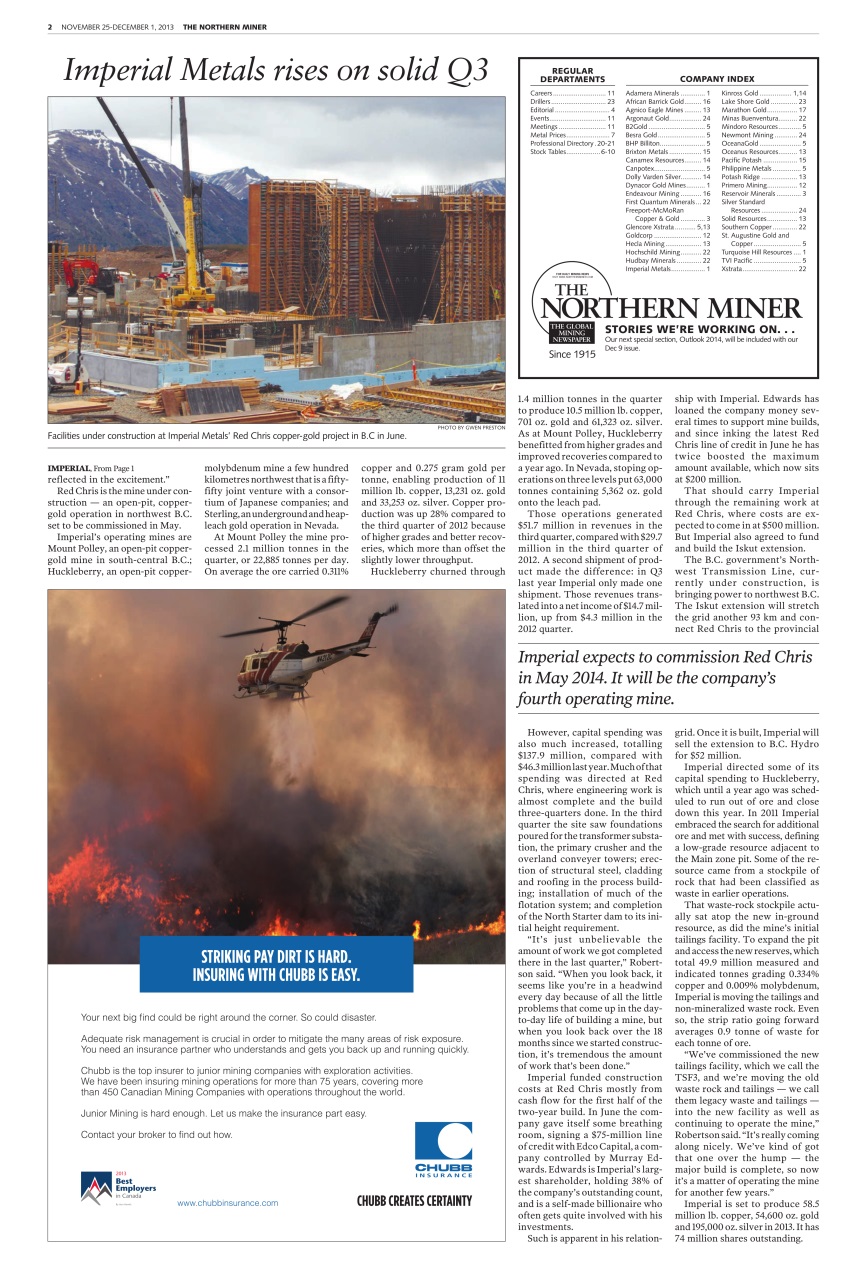 The Northern Miner Preview Pages