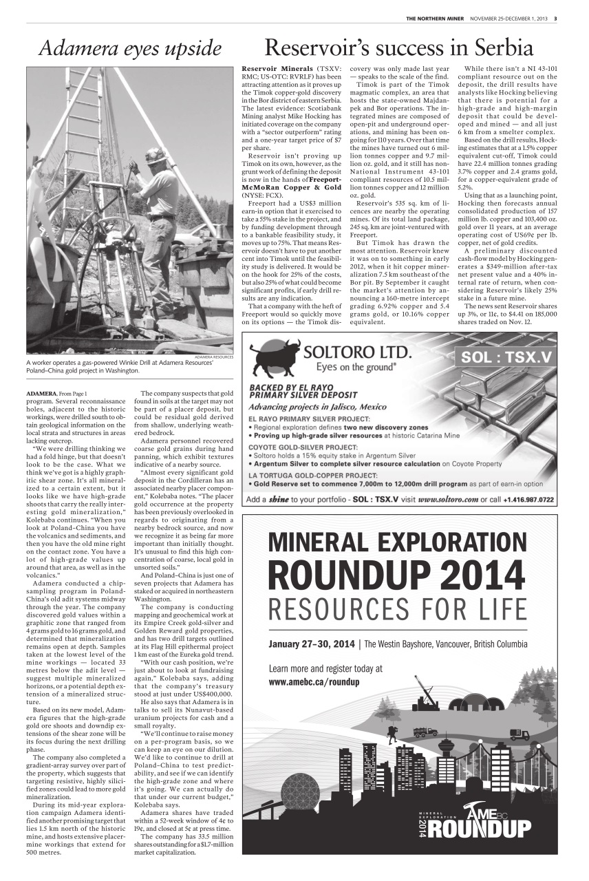 The Northern Miner Preview Pages
