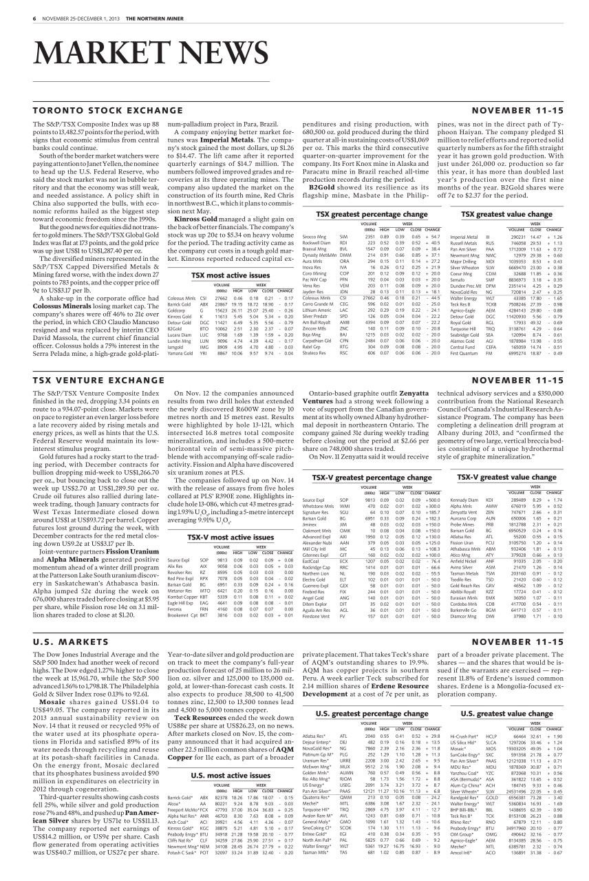 The Northern Miner Preview Pages