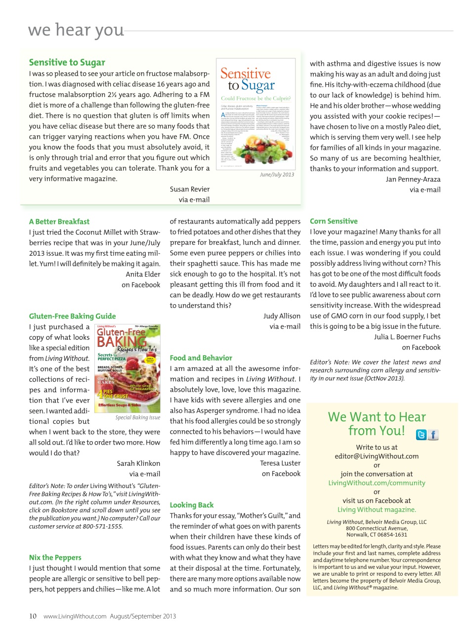 Gluten Free & More Preview Pages