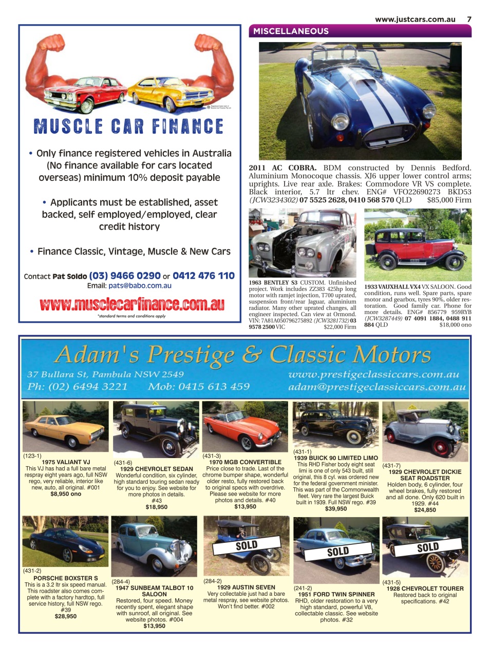 JUST CARS Preview Pages