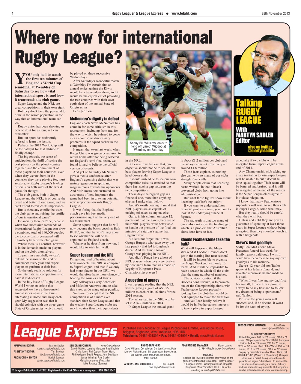 League Express Preview Pages