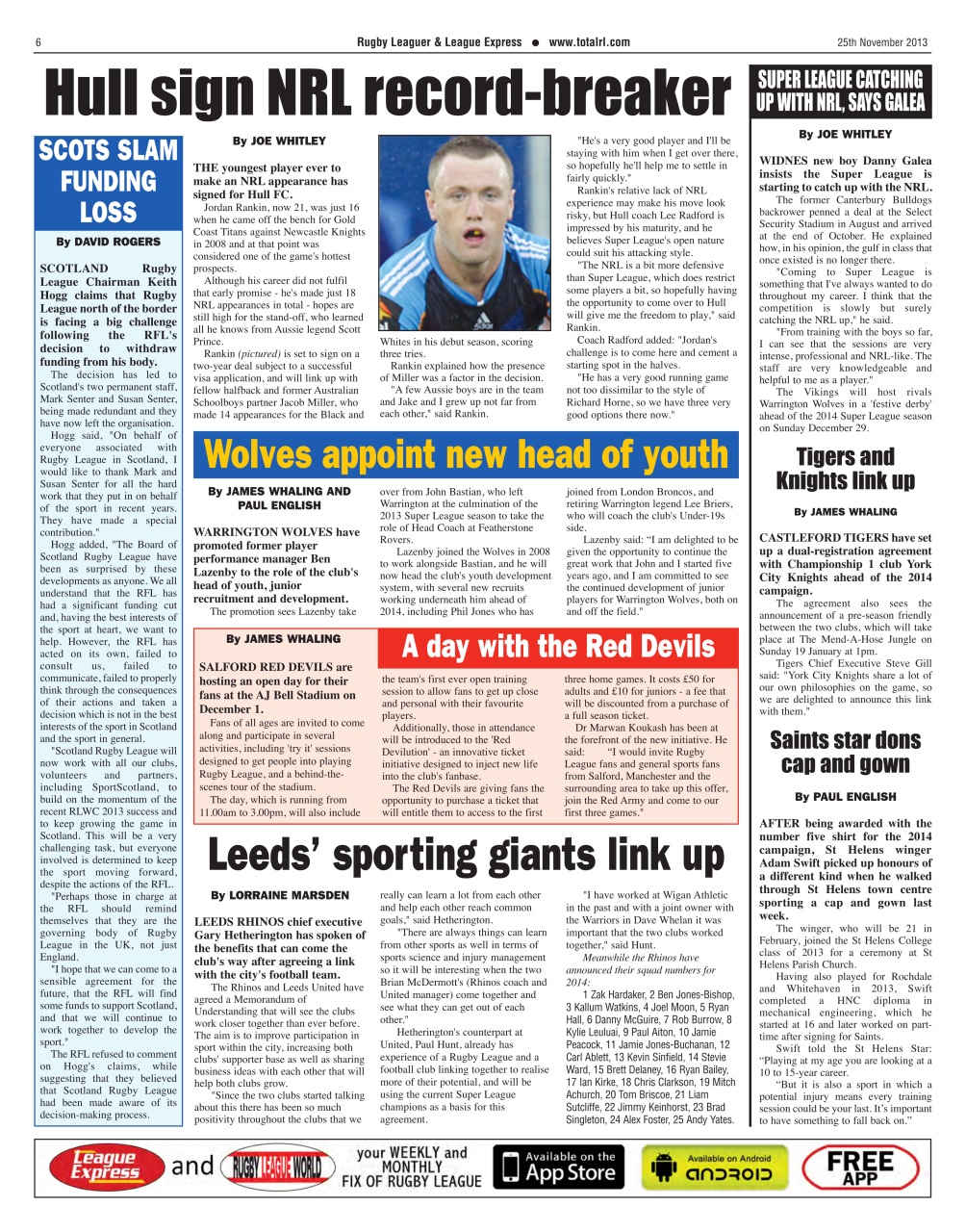 League Express Preview Pages