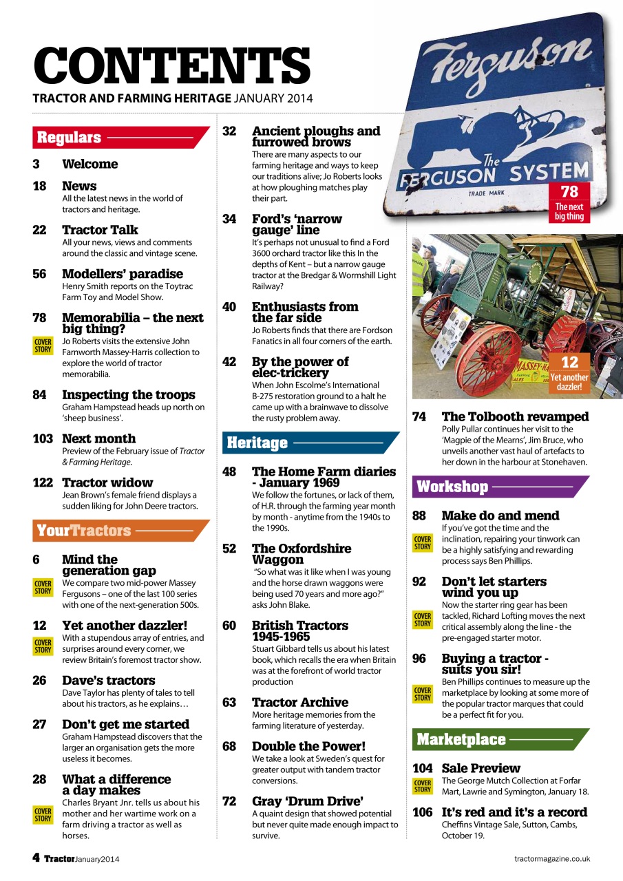 Tractor & Farming Heritage Magazine Preview Pages