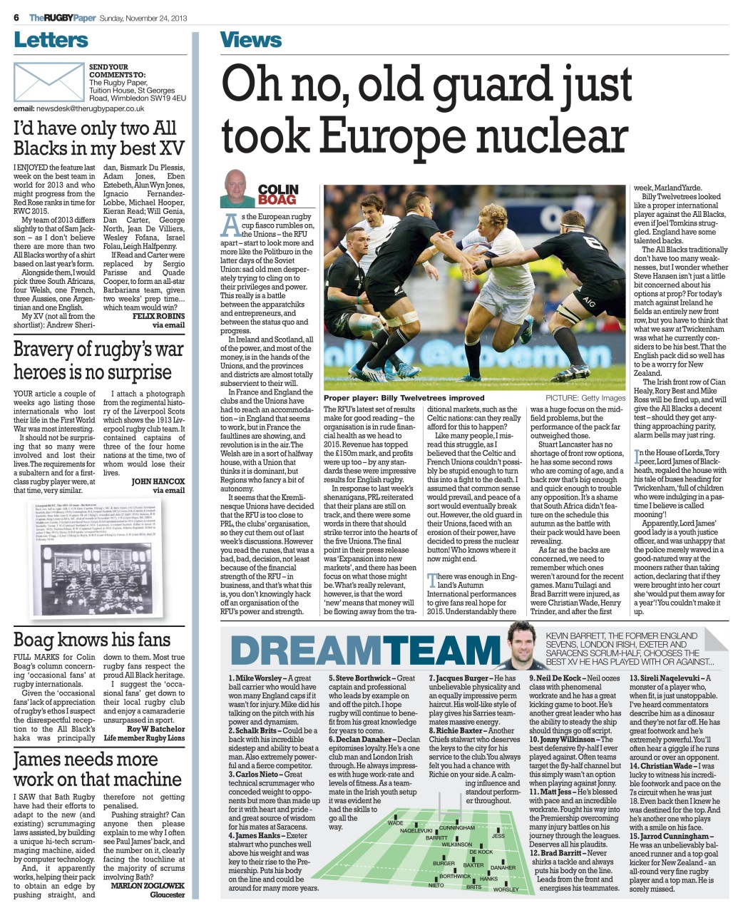 The Rugby Paper Preview Pages