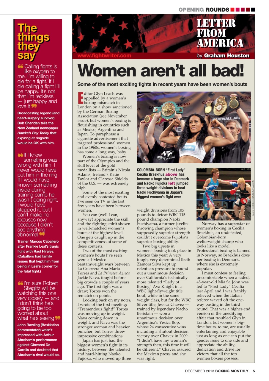 Boxing Monthly Preview Pages