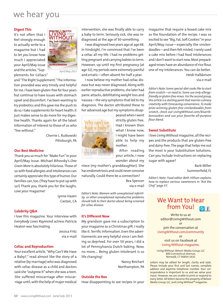 Gluten Free & More Preview Pages