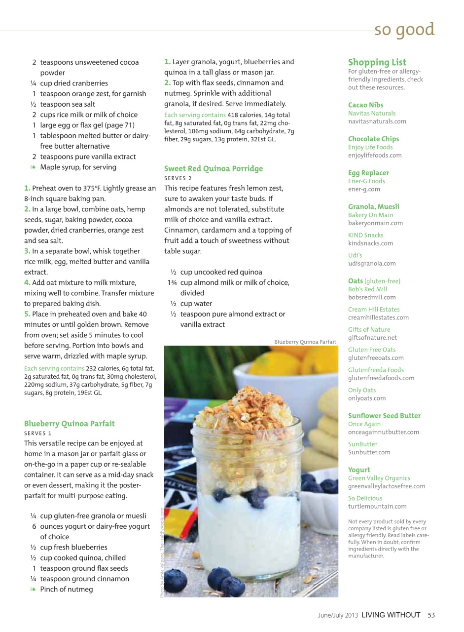 Gluten Free & More Preview Pages