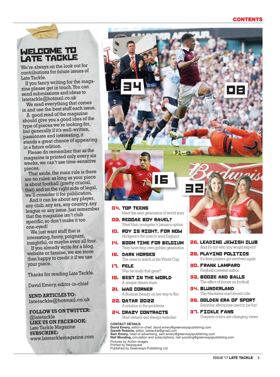 Late Tackle Football Magazine Preview Pages