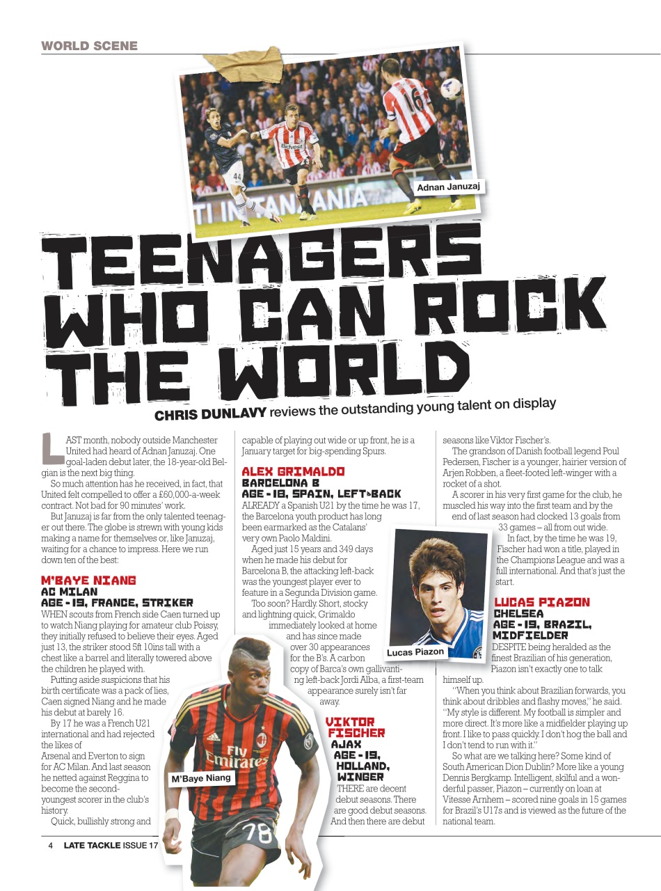 Late Tackle Football Magazine Preview Pages