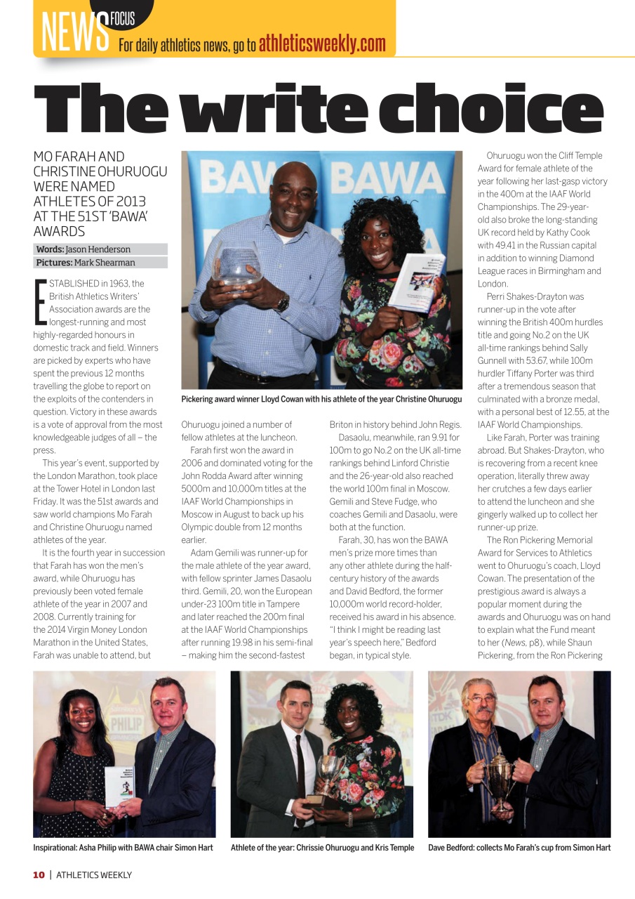 AW – Athletics Weekly Magazine Preview Pages