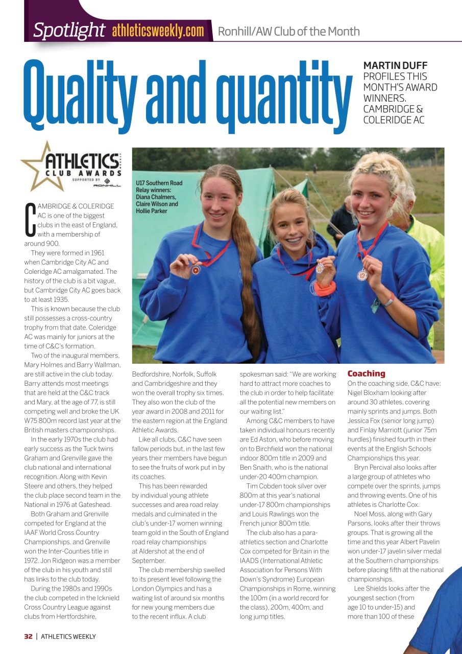 AW – Athletics Weekly Magazine Preview Pages