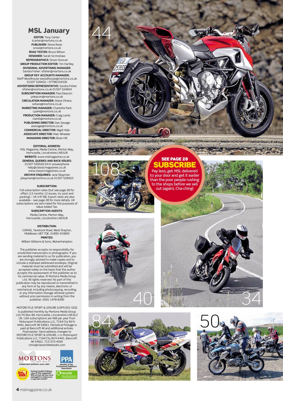 Motorcycle Sport & Leisure Preview Pages