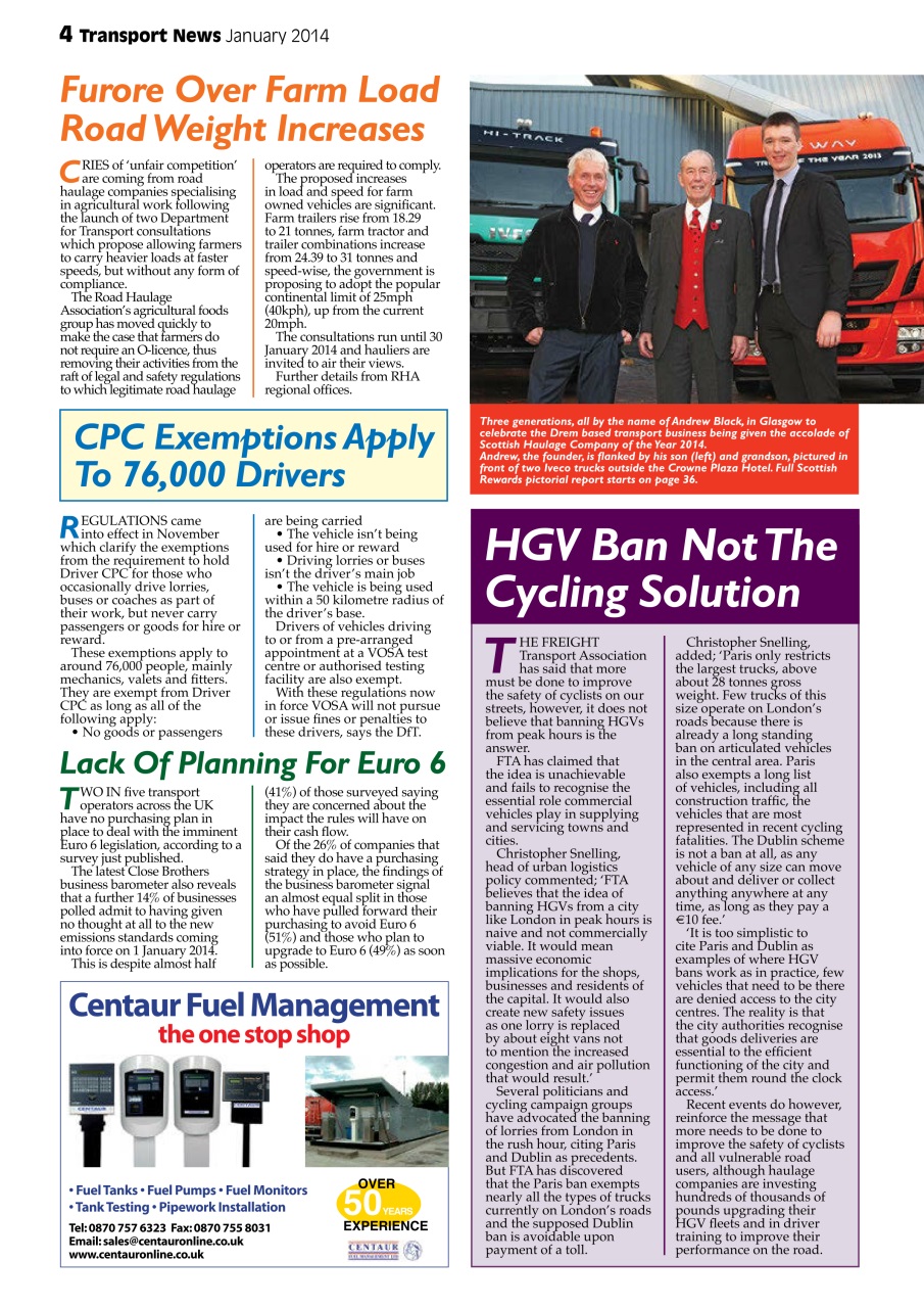 Transport News Preview Pages