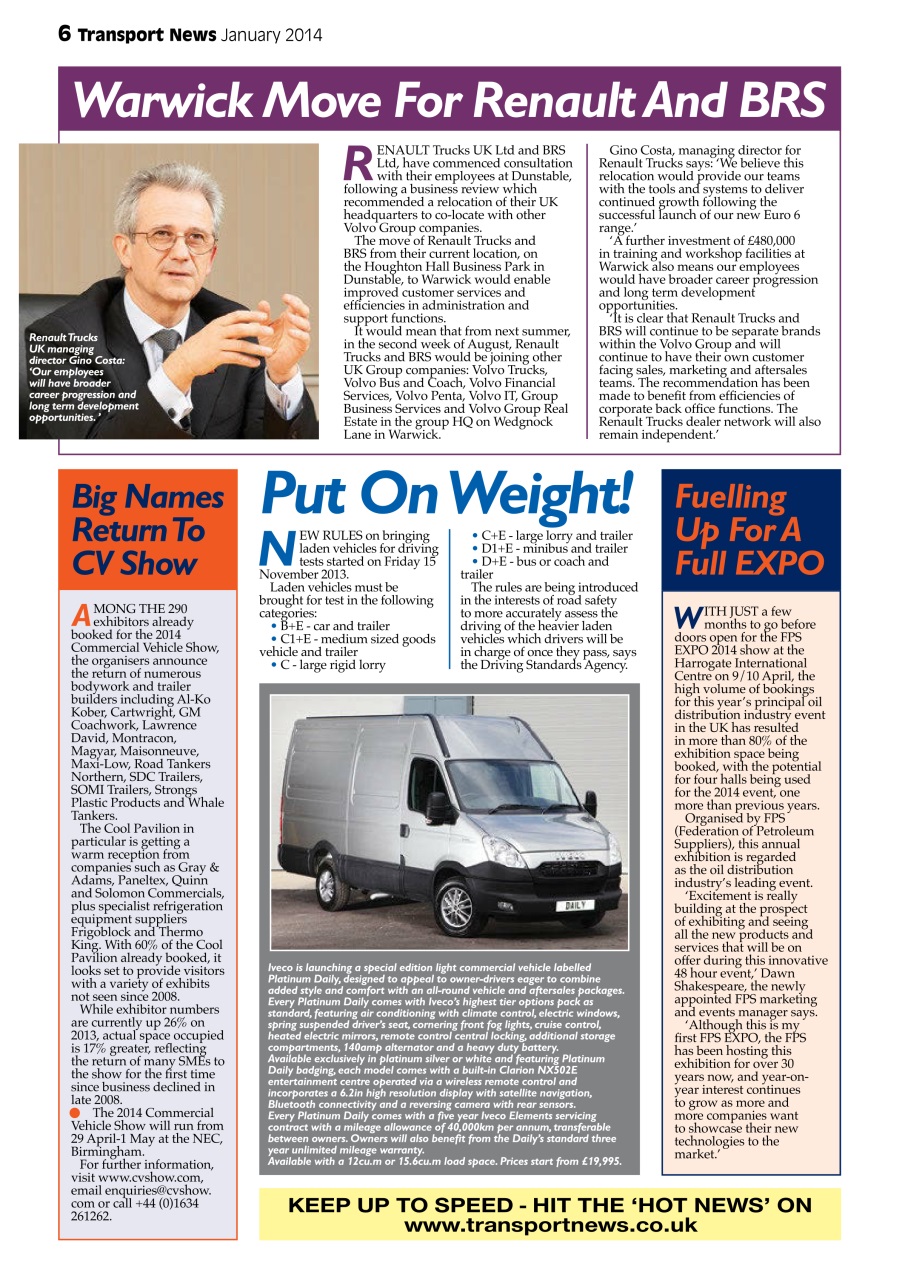 Transport News Preview Pages