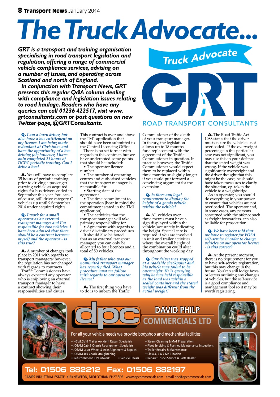 Transport News Preview Pages