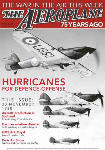 Aeroplane Weekly - The War in the Air 75 years ago issue *11 Hurricanes - Defence-Offense