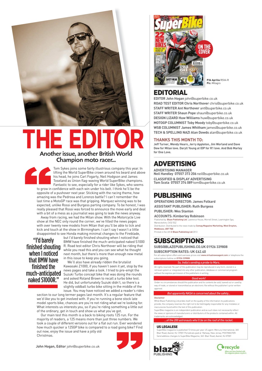 Superbike Magazine Preview Pages