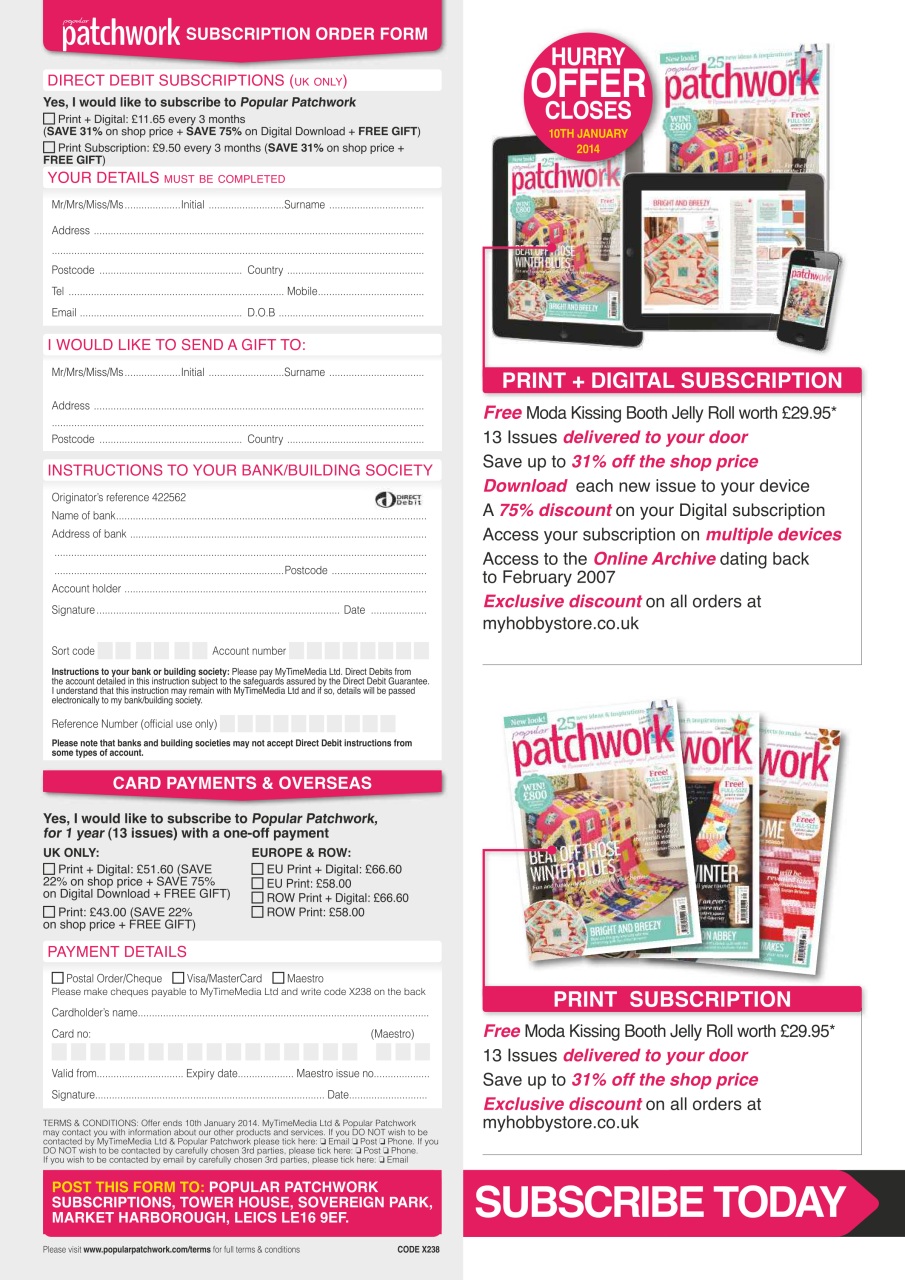 Popular Patchwork Magazine Preview Pages