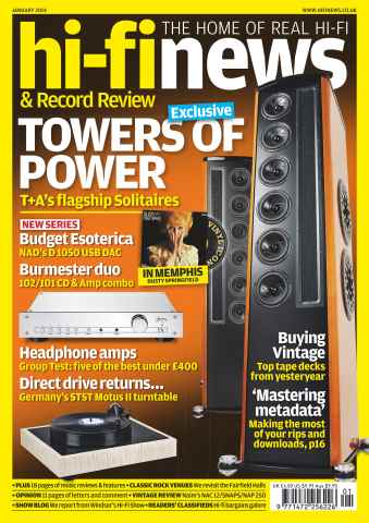 Hi-Fi News issue January 2014