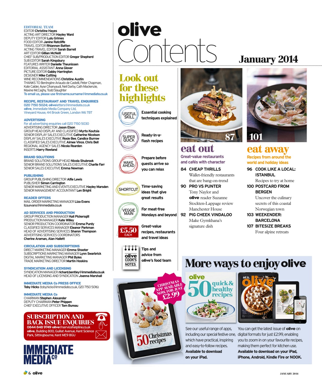 Olive Magazine Preview Pages