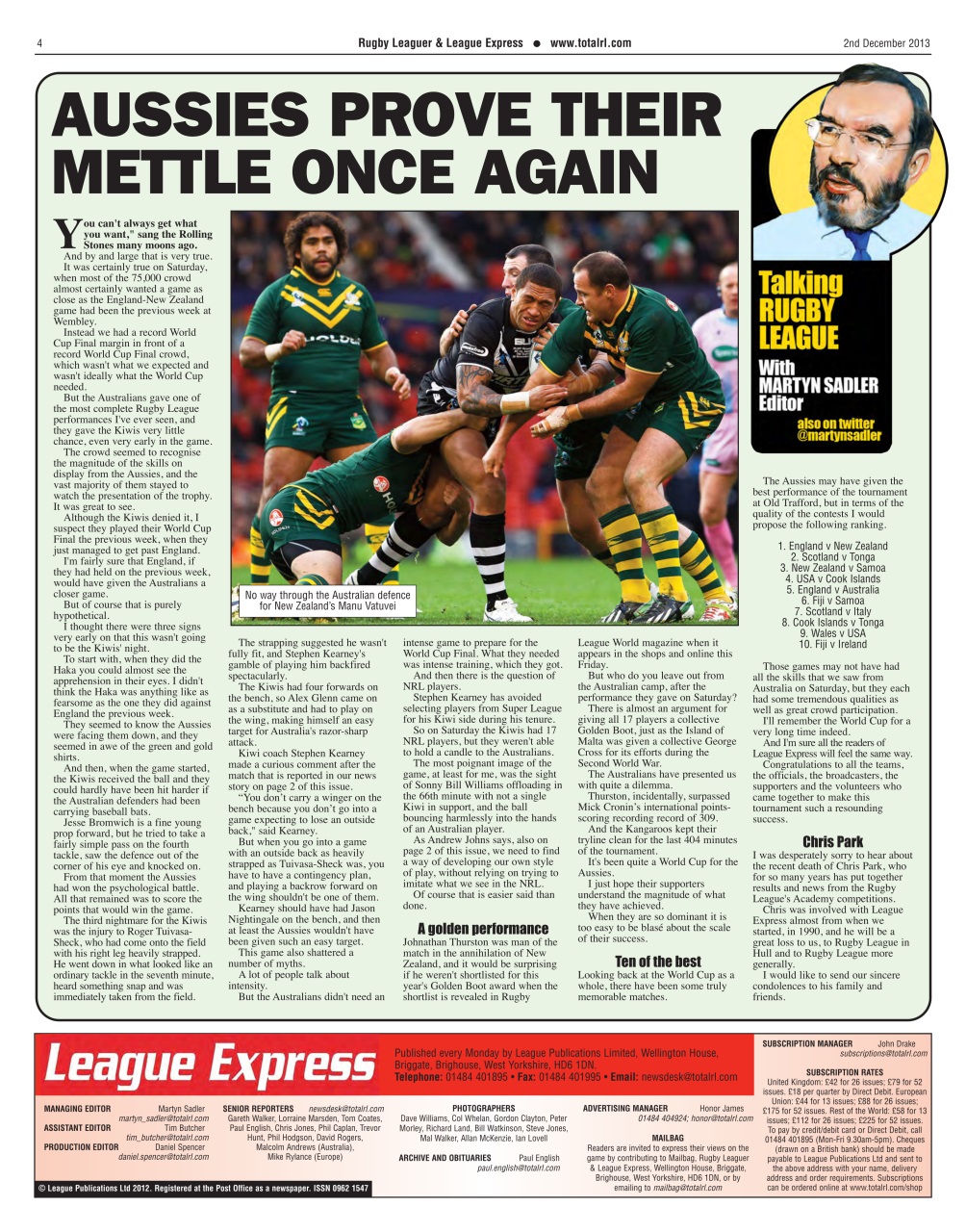 League Express Preview Pages