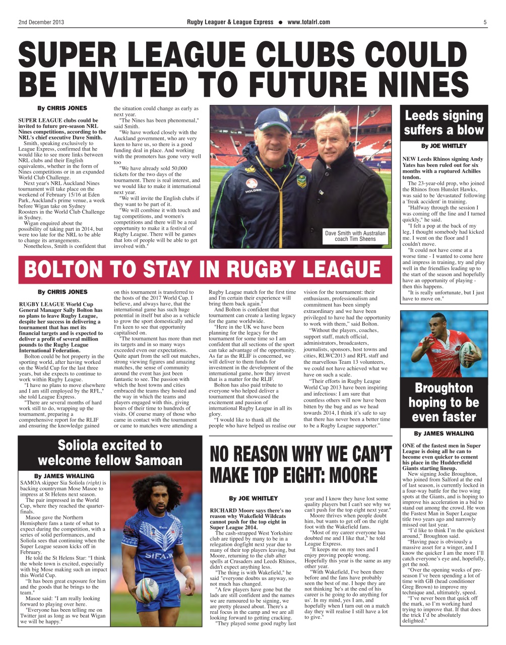 League Express Preview Pages