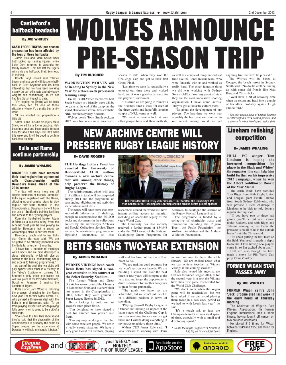 League Express Preview Pages
