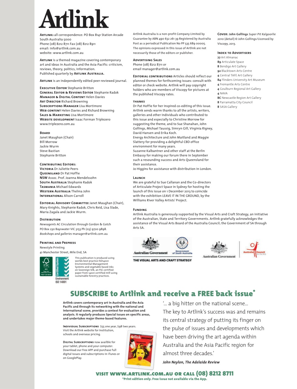 Artlink Magazine Preview Pages