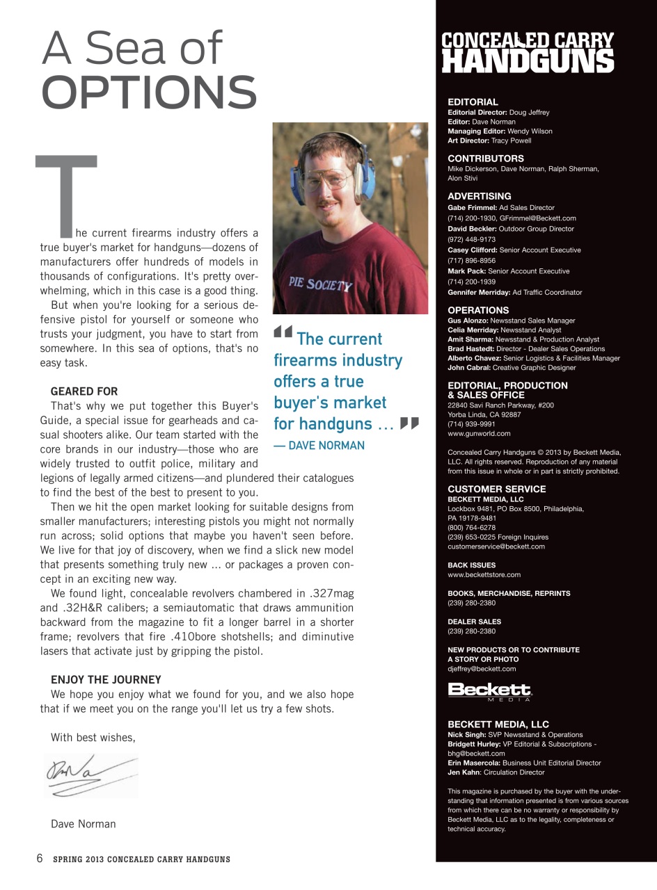 Concealed Carry Handguns Preview Pages