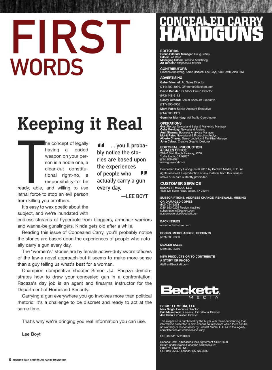 Concealed Carry Handguns Preview Pages