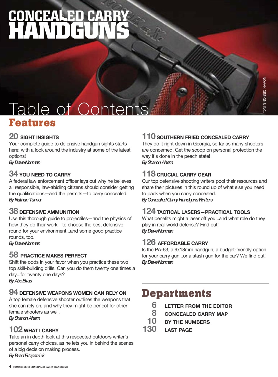 Concealed Carry Handguns Preview Pages