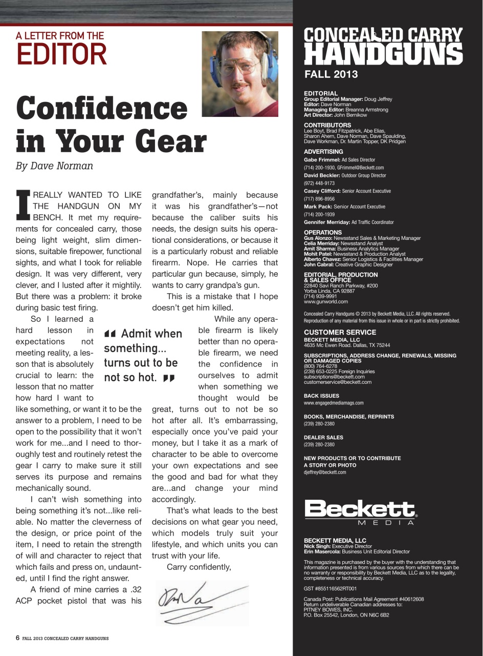 Concealed Carry Handguns Preview Pages