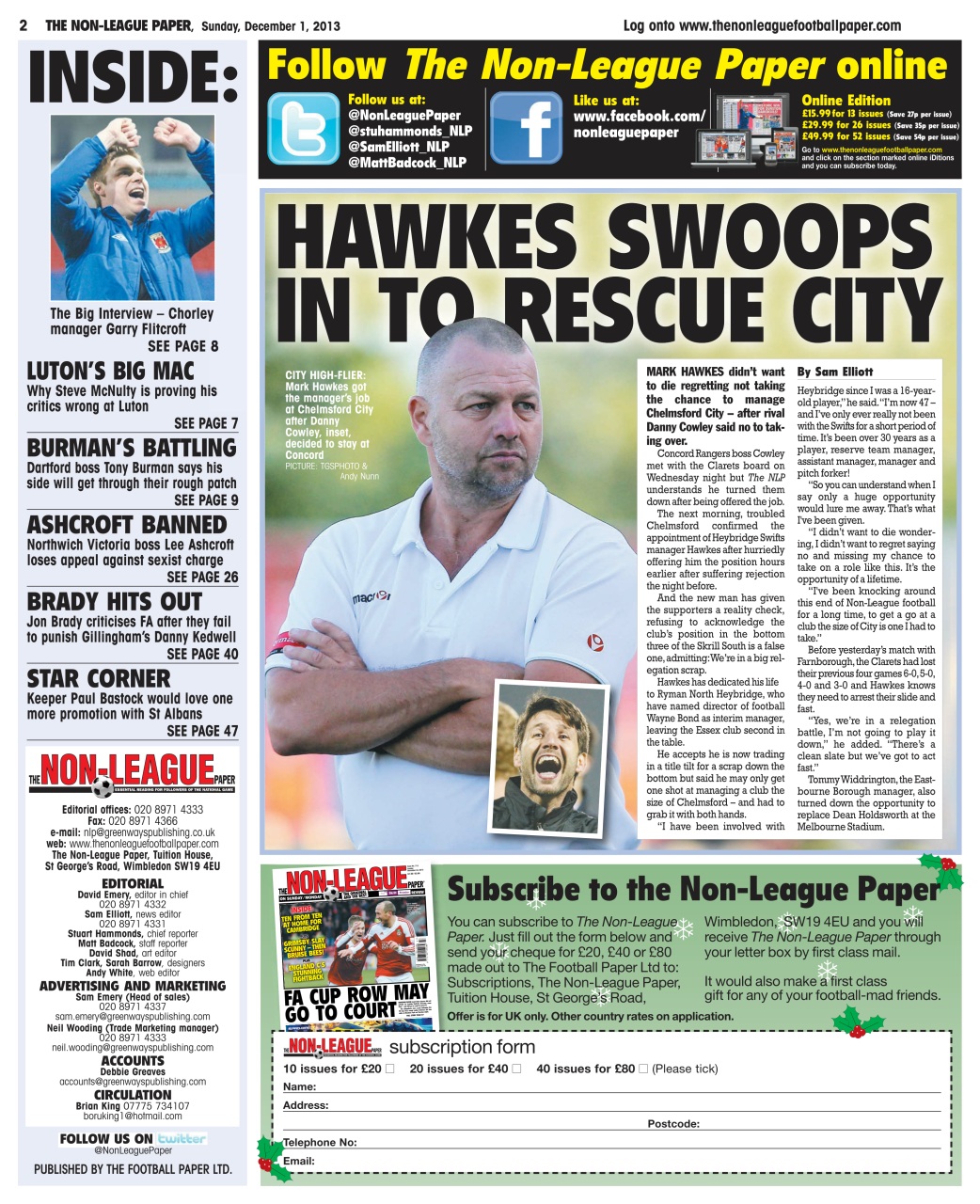 The Non-League Football Paper Preview Pages