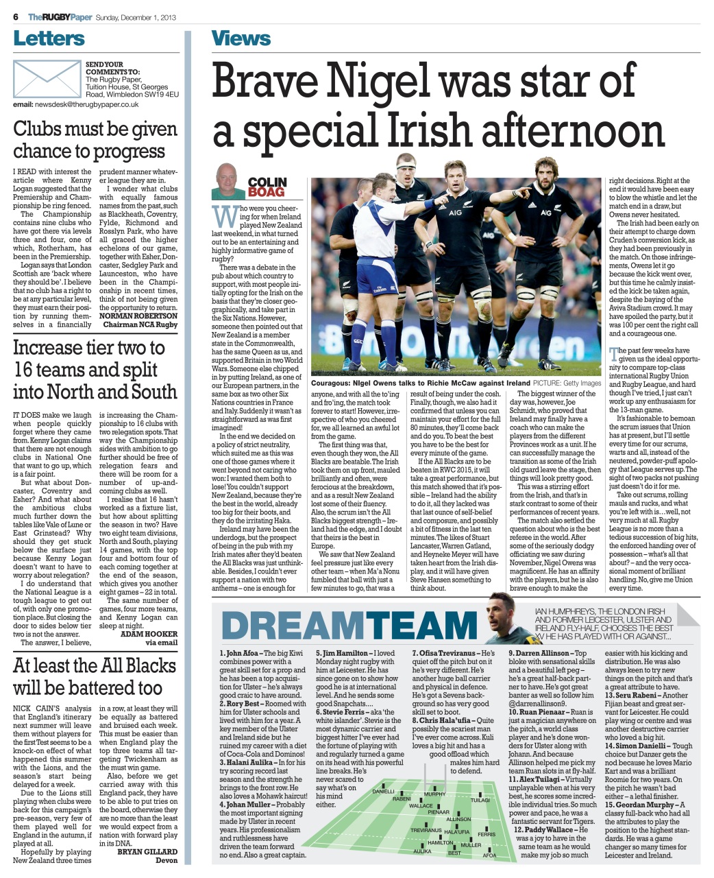 The Rugby Paper Preview Pages