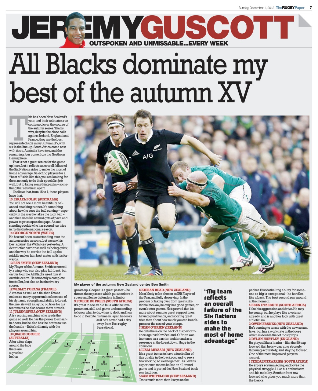The Rugby Paper Preview Pages
