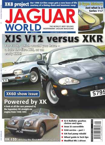 Jaguar World issue XJS V12 versus XKR Sept 08