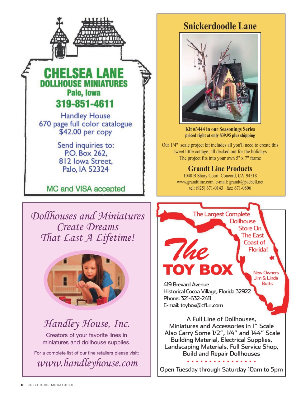 Dollhouse Miniatures Preview Pages