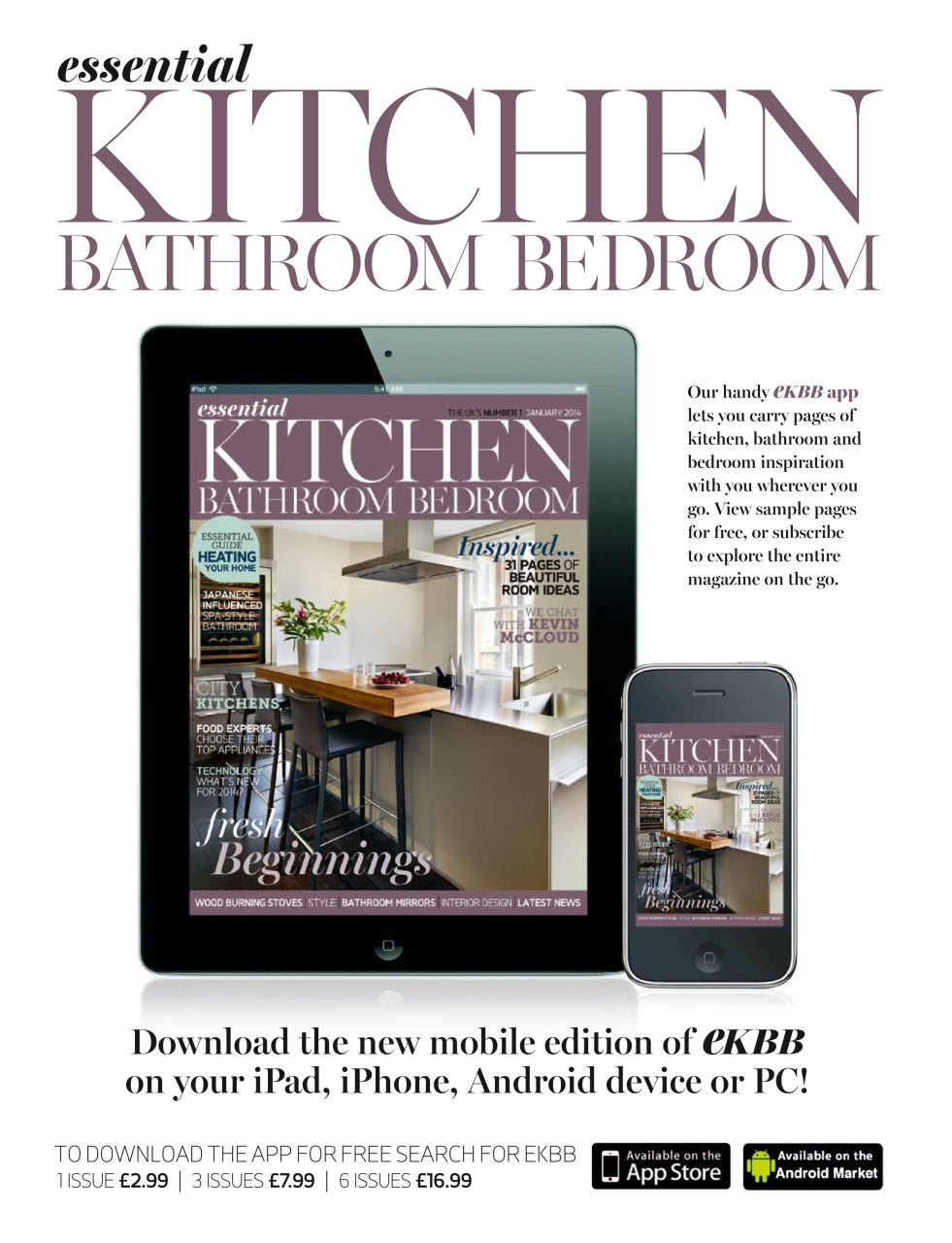 Essential Kitchen Bathroom Bedroom Preview Pages