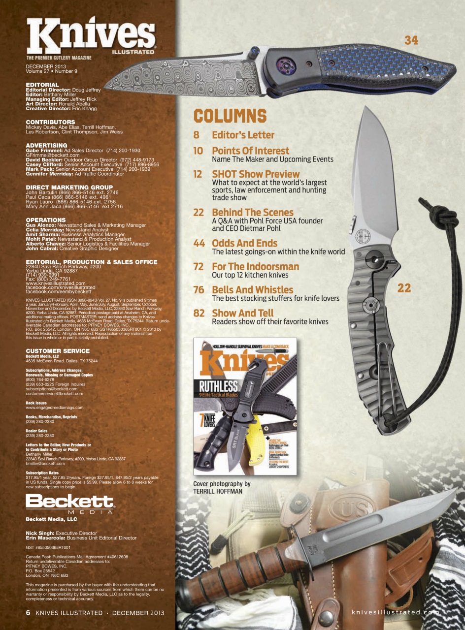 Knives Illustrated Preview Pages